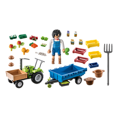 Playmobil tractor con remolque