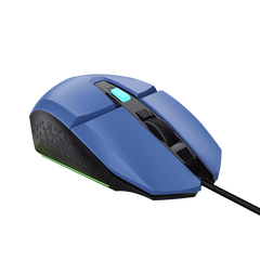 Mouse Trust Gaming Rgb Gxt 109bl Felox 25067 Color Azul Iluminacion Led 6 Botones Cable 150cm