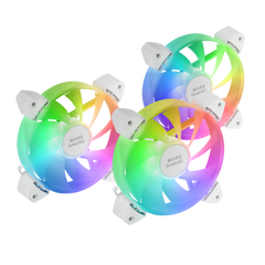 Kit 3 Ventiladores Auxiliar A-rgb 120mm Mf-3a Blanco Mars Gaming