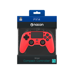 Mando Gamepad Nacon Compact para PS4 Rojo