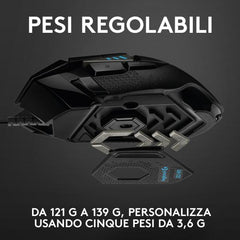 Ratón Gaming Logitech G502 Hero - 25600 DPI