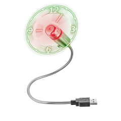 Ventilador Trust Flex Usb Mini Fan With Led Clock