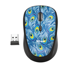 Ratón Trust Yvi Wireless Compact Mouse Peacock (sensor Optico De 800 - 1.600 Ppp Reales)