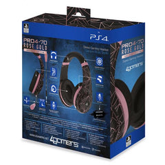Cascos 4gamers Stereo Gaming Headset Pro4-70 Rose Gold/black (oficial) (ps5) Playstation 4 PS4