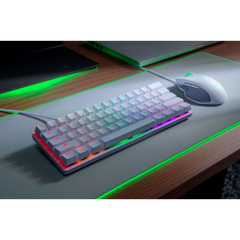 Teclado Mecánico Gaming Razer Huntsman Mini Blanco Clicky Optical Switch Morado