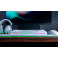 Teclado Mecánico Gaming Razer Huntsman Mini Blanco Clicky Optical Switch Morado