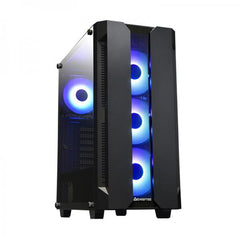 Caja Gaming Chieftec Hunter Gs -01b-op Rgb Negra Cristal Temp Pn: Gs-01b-op Ean: 0753263077226