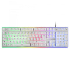 Kit teclado + raton mars gaming mcpxwfr rgb blanco + alfombrilla frances