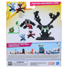 Set De Juego Hasbro Marvel Stunt Squad Villain Knockdown Spider - Man Y Miles Morales Vs Venom