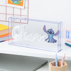 Lampara Led Neón Paladone Stitch Ohana