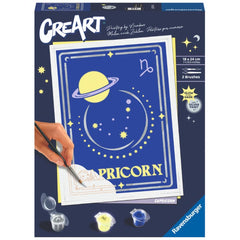 Kit para pintar con números ravensburger creart serie trend d zodiac: capricornio
