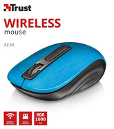 Ratón Trust Wireless Mouse Aera - Blue (sensor Optico De 800 - 1.600 Ppp Reales)
