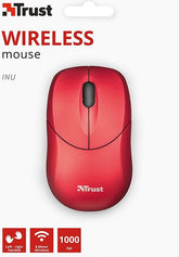 Ratón Trust Wireless Mouse Inu - Red (sensor Optico De 1.000 Ppp Reales)