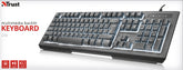 Teclado Trust Multimedia Backlit Keyboard Lito