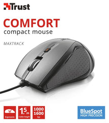 Ratón Trust Comfort Compact Mouse Maxtrack (sensor Optico De 1.000 - 1.600 Ppp Reales)
