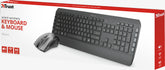 Gaming Pack Trust Silent Wireless Black Keyboard & Mouse Tecla 2 Qwerty