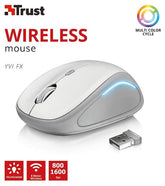 Ratón Trust Wireless Mouse Yvi Fx - White (sensor Optico De 800 - 1.600 Ppp Reales)