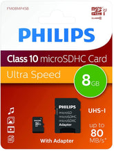Philips Uhs-i Micro Sdxc Card 8gb + Adapter