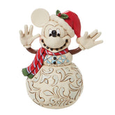 Figura enesco disney mueco de nieve mickey navideo