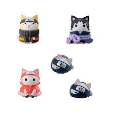 Set 8 Figuras Megahouse Naruto Shippuden Nyaruto! Battle Vs Akatsuki Surtido