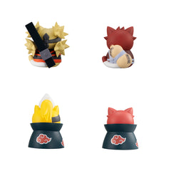 Set 8 Figuras Megahouse Naruto Shippuden Nyaruto! Battle Vs Akatsuki Surtido