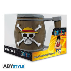 Taza 3d Abysse One Piece Barril Jolly Roger Logo