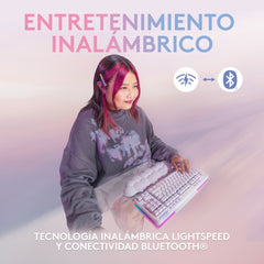 Teclado logitech g g715 gaming bluetooth blanco