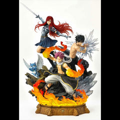 Figura prime 1 studio fairy tail estatua natsu gray erza happy deluxe version