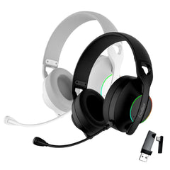 Auriculares con microfono coolbox wb01 inalambricos gaming bluetooth blanco