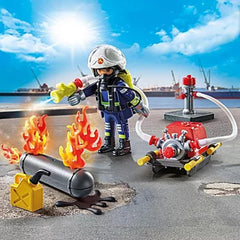 Playmobil - bombero con bomba de agua