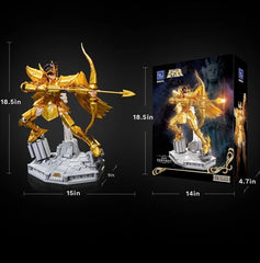 Figura pantasy saint seiya sagittarius the gold archer set construccion 47cm