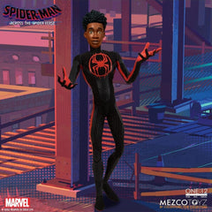 Figura mezco toyz spider - man across the spider - verse spider - man miles morales 17cm