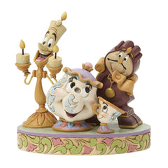 Figura Enesco Lumiere - La Senora Pott - Chip Y Cogsworth