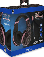 Cascos 4gamers Stereo Gaming Headset Pro4-70 Rose Gold/black (oficial) (ps5) Playstation 4 PS4