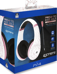 Cascos 4gamers Stereo Gaming Headset Pro4-70 Rose Gold/white (oficial) (ps5) Playstation 4 PS4