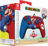Mando Pdp Faceoff Wired Control + Audio Wired Controller Super Mario Blue/red(azul/rojo) ( Switch 2 )
