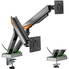 Soporte de Mesa Gaming para Monitor Aisens DT38TSRRGB-349/ Giratorio/ Inclinable/ hasta 16kg/ con Iluminación RGB