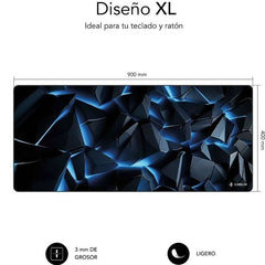 Alfombrilla Subblim Blue Obsidian XL/ 900 x 400 x 3 mm