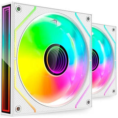 Pack 2 Ventiladores Mars Gaming MF-3DPROX2/ 12cm/ ARGB/ Blancos