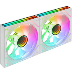 Pack 2 Ventiladores Mars Gaming MF-3DPROX2R/ 12cm/ ARGB/ Blancos