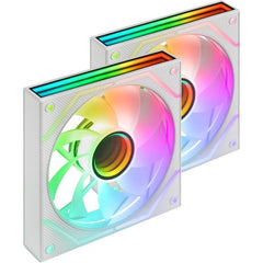 Pack 2 Ventiladores Mars Gaming MF-3DPROX2R/ 12cm/ ARGB/ Blancos