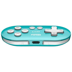 Gamepad 8BitDo Zero 2 Bluetooth Azul - Mando Compatible con Nintendo Switch, Windows, Android, macOS, Steam y Raspberry Pi