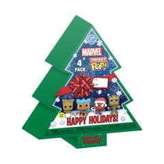 Arbol Navidad con 4 figuras Pocket POP Marvel Tree Holiday Exclusive