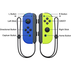 Juego de Mandos J-C Set Izq/Dcha Azul/Amarillo - Gamepad Compatible con Nintendo Switch
