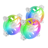Kit 3 Ventiladores Auxiliar A-rgb 120mm Mf-3a Blanco Mars Gaming