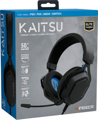 Cascos Indeca Premium Stereo Gaming Headset Kaitsu Black (negro) (ps4/xbox/switch) Playstation 5 PS5