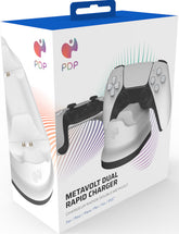 Estación de carga Pdp Metavolt Dual Rapid Charge White (blanco) Playstation 5 PS5