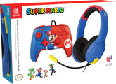 Accesorio Pdp Power Pose Super Mario Bros Wired Headset Lvl40 +controller ( Switch 2 / Lite / Oled )