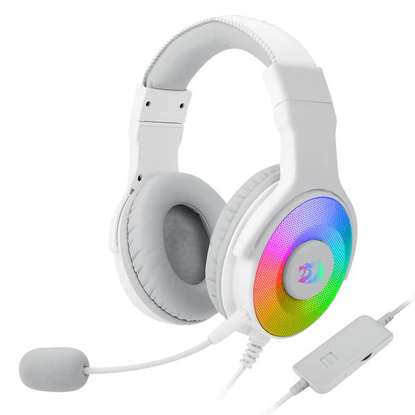 Redragon - Pandora Auricular Gaming Rgb Virtual 7.1 Usb Micrófono Blanco