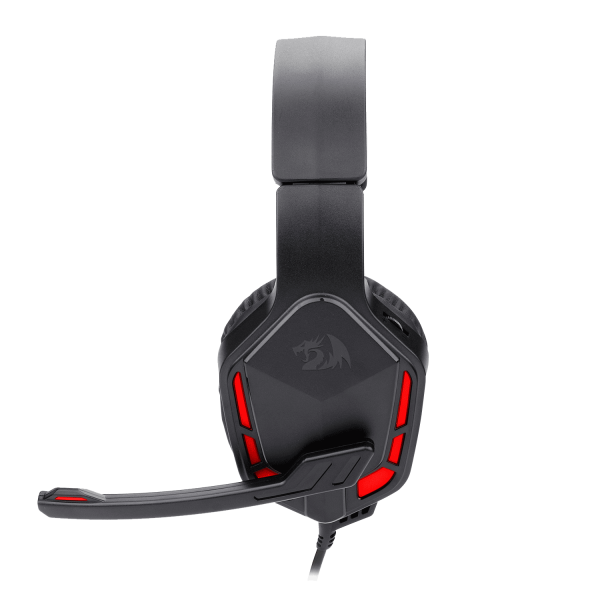 Redragon - Themis Auricular Gaming Red Backlight 3.5mm Micrófono Negro